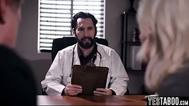 Cunning doctor fucks big tits MILF in front of infertile husband 