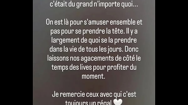 Petite mise au point pour certains viewers qui ne semblent pas saisir le concept de d&eacute;tente et bon moment en live 