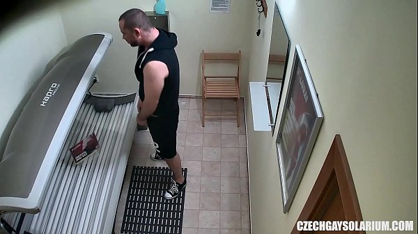 Czech Boy Jering Cock in Public Solarium 