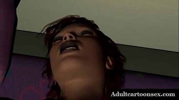 3D cartoon redhead babe plays_with herself in_bed