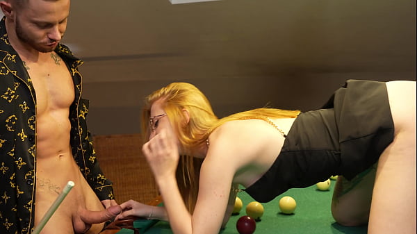 On The Billiard Table, A Juicy Beauty Was Getting Punched In The Holes thumbnail