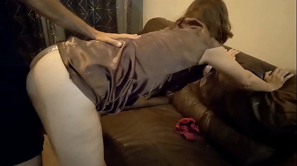 Play MP4 - 999 - White Slut&comma; White Satin Thong and Panties&comma; Brown Satin Bodycon Dress&comma; Heels&comma; Blowjob&comma; POV&comma; Doggy Style&comma; Rimming