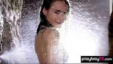 Nonton Skinny Small Tits Brunette Muse Reveals Her Sweaty Pussy thumbnail