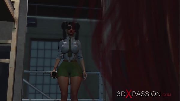 Play MP4 - Harley Quinn fucks hard a female prison warden with a strapon