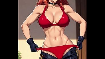 Sexy anime ai wedgie babes women giving self wedgies 