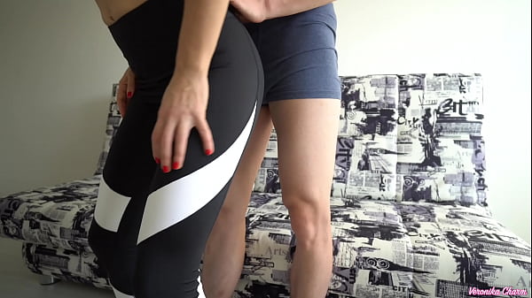 Doggystyle anal and passionate blowjob with adorable brunette after yoga