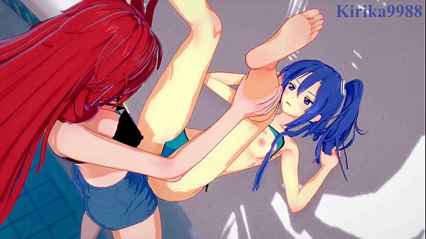 Chris Yukine andCagliostro and_Tsubasa_Kazanariand Kanade Amōintenselesbianplay and futanari sex Symphogear Hentai