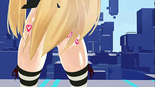 Bright girl dancing to sex music