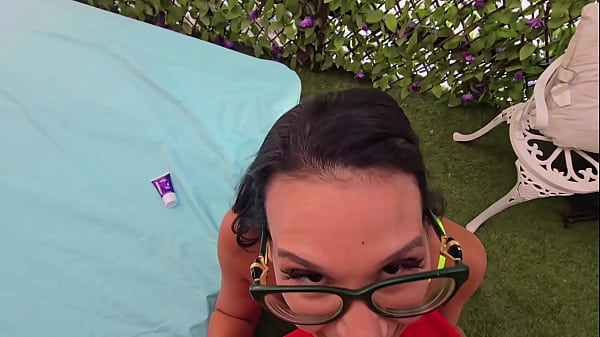 Pool party slut wants creampie deep in her tight pussy