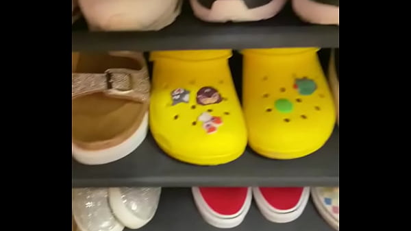 A sneak peek of my friends collection of shoes at my disposal 