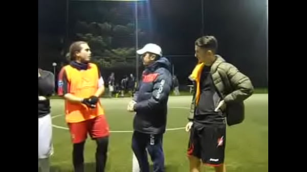 Soccer lad grabbing and spitting on you