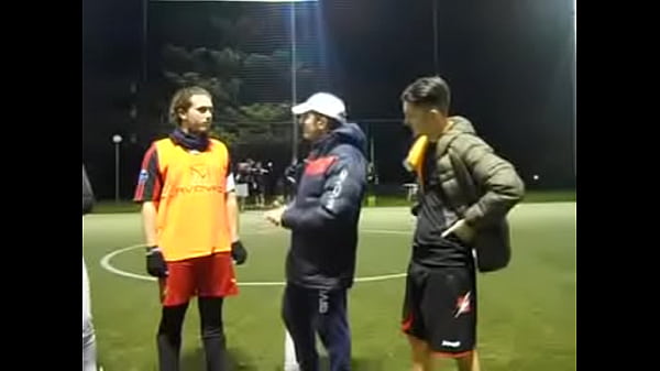 Soccer lad grabbing and spitting on you