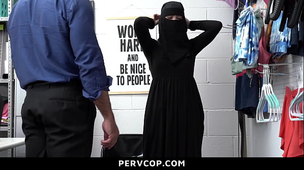 Hijab Wearing Teen Getting Hardcore Punished for Shoplifting - Pervcop 