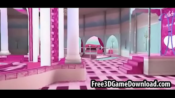 Beautiful 3d cartoon pink palace whereyou canfuck