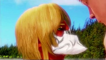 Bleach girl has sex and gives boobjob 