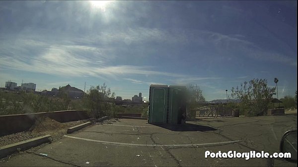 Porta Gloryhole_Blonde teen sucks off strangers in public
