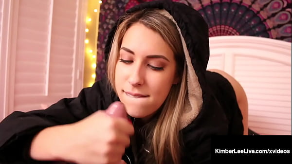 Young step sister kimber lee shoves your big cock in her soft warm mouth using her hands & feet as well until you cum with her pussy sliding on your cock full video & me live
