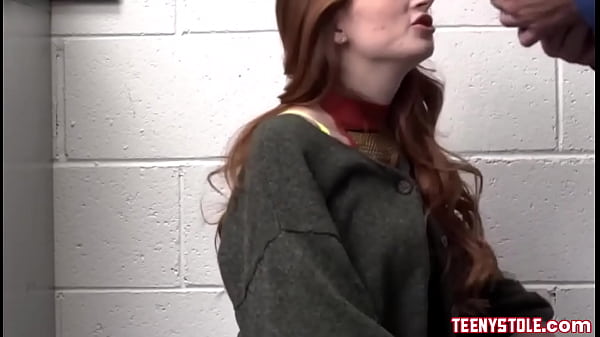 Redhead teenie with big booty caught stealing items from the mall - now she is punish fucked 