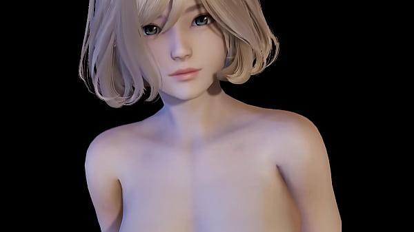 Realistic blonde ayaka 3d animation
