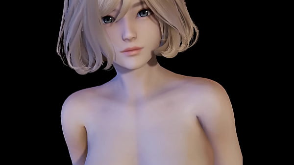 Realistic blonde ayaka 3d animation