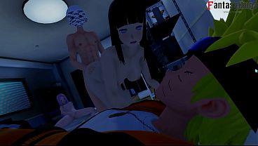 Hinata is my girl but sakura get jealous having sex on the beach and 3some naruto short 