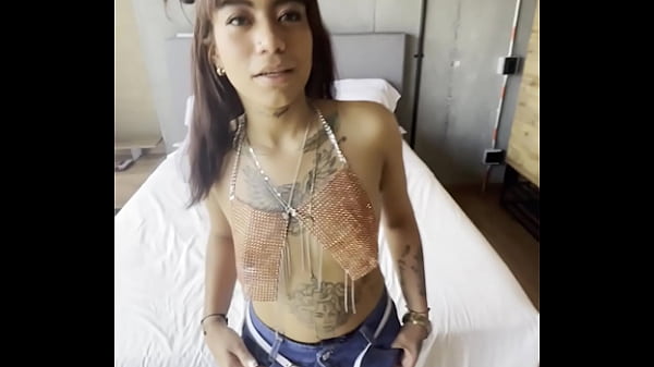 Teen cutie comes to casting in hot lingerie for latina babe