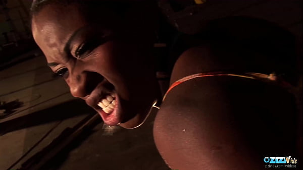 Hot black chick gets her pussy stuffed with a white_cock