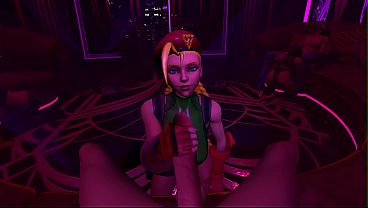 Cosplay of cammy blow and make you cum game 