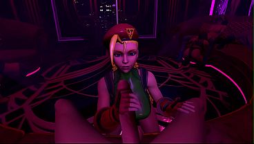 Cosplay of cammy blow and make you cum game 