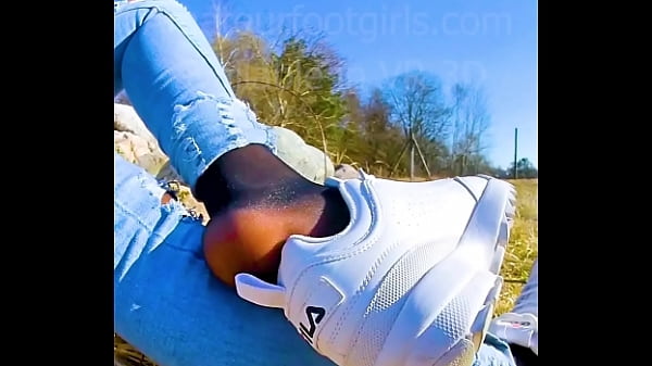 Play MP4 - Shoeplay Dipping Girl slips out of her sweaty stinky Nylons sneakers Feet footfetish clip video foot toe