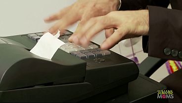 Nonton Seeking Shelter From The Cold Inside The Store Seems To Be Going Well For The Blonde Milf. Her Giant Tits Excite The Worker Who Offers His Schlong To Heat Her Up, Which She Gladly Sucks And Rides On. thumbnail