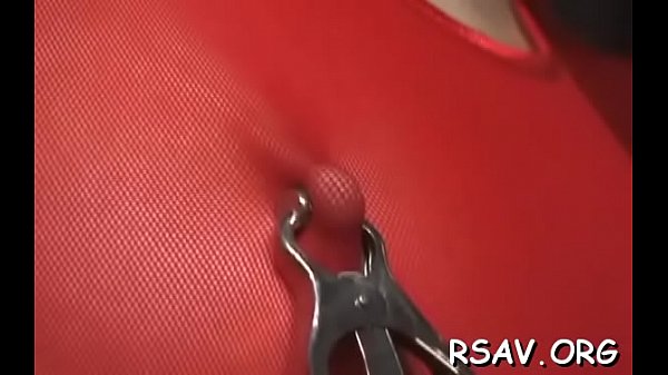 Hotbabe inoutstanding sadomasochism scenes with ropes andclothespins