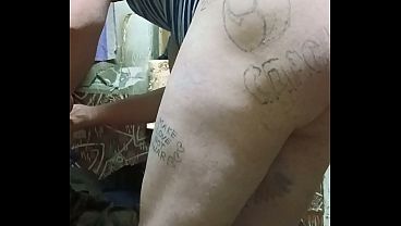 Russian slut oils her huge delicious round ass and whips it with a belt until it turns red!