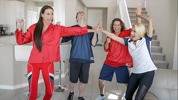 Training day turns wild with mom swap and no cum challenge 