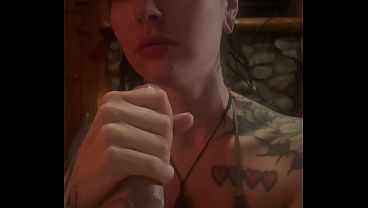 Cozy Cabin Blowjob From Heavily Tattooed Canadian Cock Worshipper thumbnail