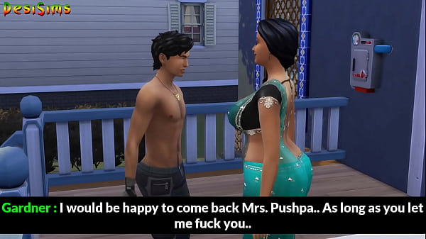 Desi Rich Aunty Pushpa Craving For Young Indian Gardener's Dick thumbnail