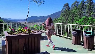 Nonton Outdoor Tease Plaid Skirt Babe Deepthroat And Mouth Creampie thumbnail