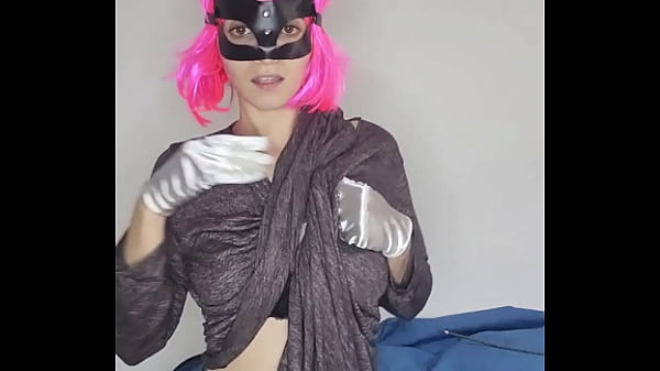 Be tempted by my tits and kitty mask as I pleasure myself 