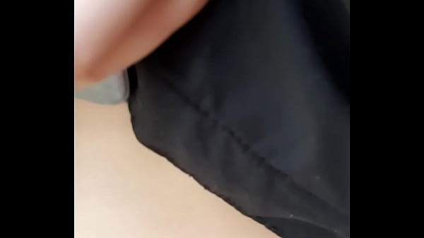 Playing with her belly button in the park part 1