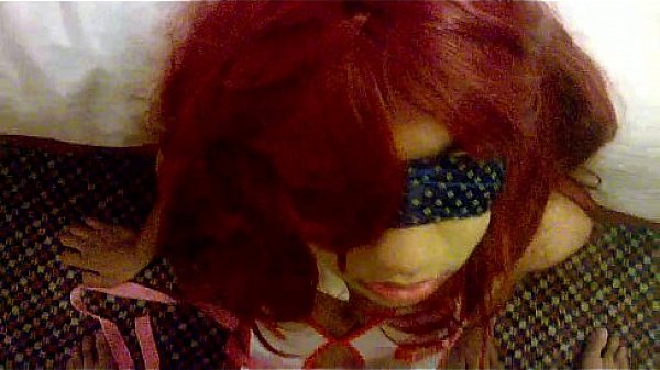 sissy training for Virgin Sarah on a leash 