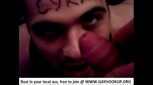 Gay Blowjob and facial cum