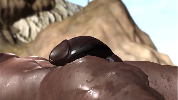 Sexy ebony gets fucked by a black guy outdoor 