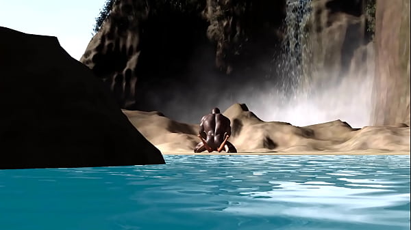 Hot sex on the beach! Big black man bangs a horny ebony on_the savageisland