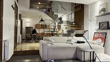 My friend fucked me while I was studying and his girlfriend caught us: We all ended up together! 