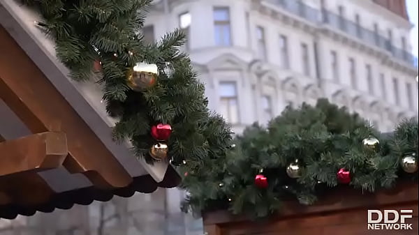 The xmas charmer two sexy hot babes share big cock 