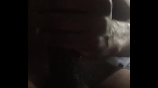 Nn strokes his big cock