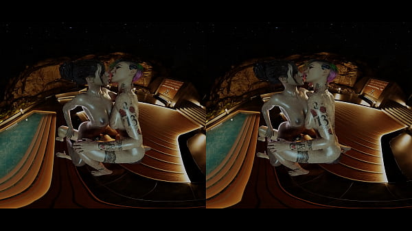 FFF Judy Alvarez PanamPalmer_V ParodyCyberpunk2077 ThreesomeDildo Lesbian Kiss Group