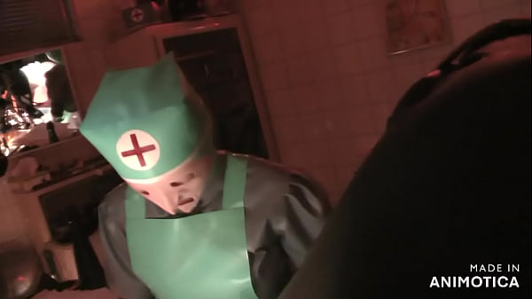Rubbernurse_Agnes grey rubber nurse_dress sensual blowjob and prostate massage pegging finally the shortest_anal fist fuck ever to achieve acum event