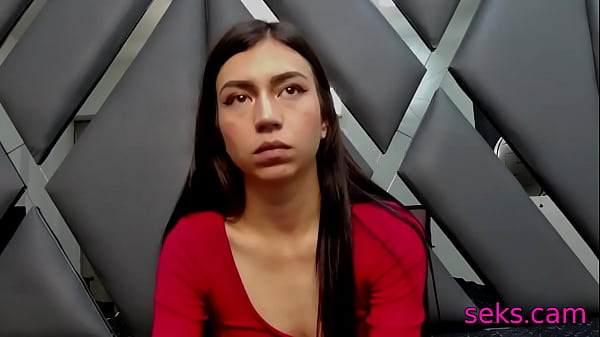 Petite brunette_lady in_red spreads her_legs on_cam