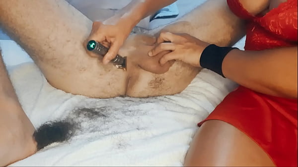 Shaving handjob and ballbusting me 